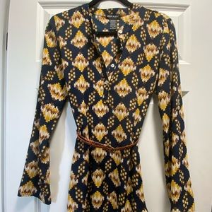 Abstract Pattern Long Blouse